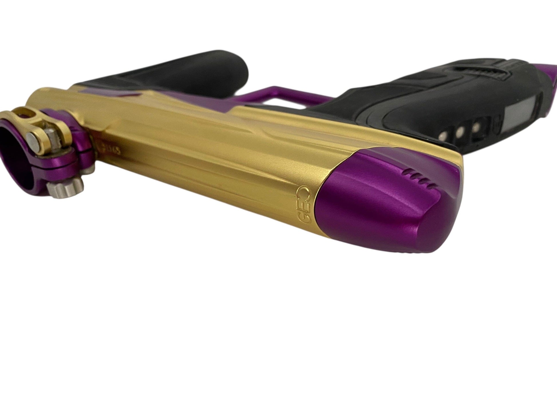 Used Planet Eclipse Geo 4 Gold/Purple Paintball Gun Paintball Gun from CPXBrosPaintball Buy/Sell/Trade Paintball Markers, New Paintball Guns, Paintball Hoppers, Paintball Masks, and Hormesis Headbands
