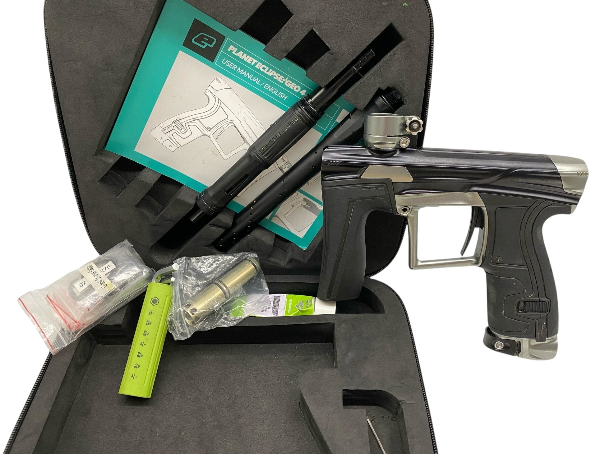 Used Planet Eclipse Geo 4 Paintball Gun Black/Grey Paintball Gun from CPXBrosPaintball Buy/Sell/Trade Paintball Markers, New Paintball Guns, Paintball Hoppers, Paintball Masks, and Hormesis Headbands