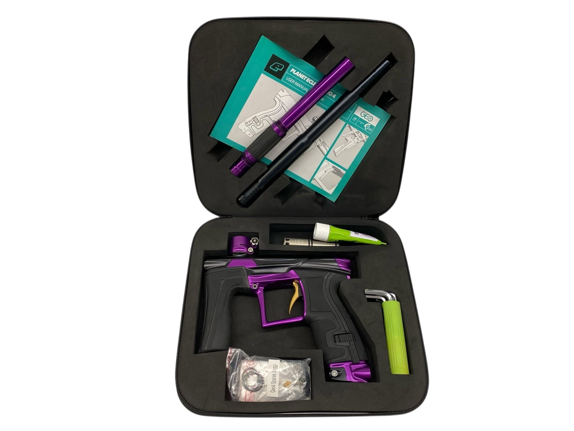 Used Planet Eclipse Geo 4 Paintball Gun Black/Purple Paintball Gun from CPXBrosPaintball Buy/Sell/Trade Paintball Markers, New Paintball Guns, Paintball Hoppers, Paintball Masks, and Hormesis Headbands