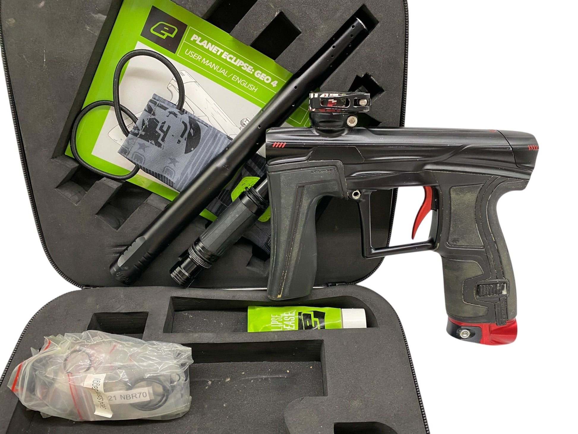 Used Planet Eclipse Geo 4 Paintball Gun Black/Red Paintball Gun from CPXBrosPaintball Buy/Sell/Trade Paintball Markers, New Paintball Guns, Paintball Hoppers, Paintball Masks, and Hormesis Headbands