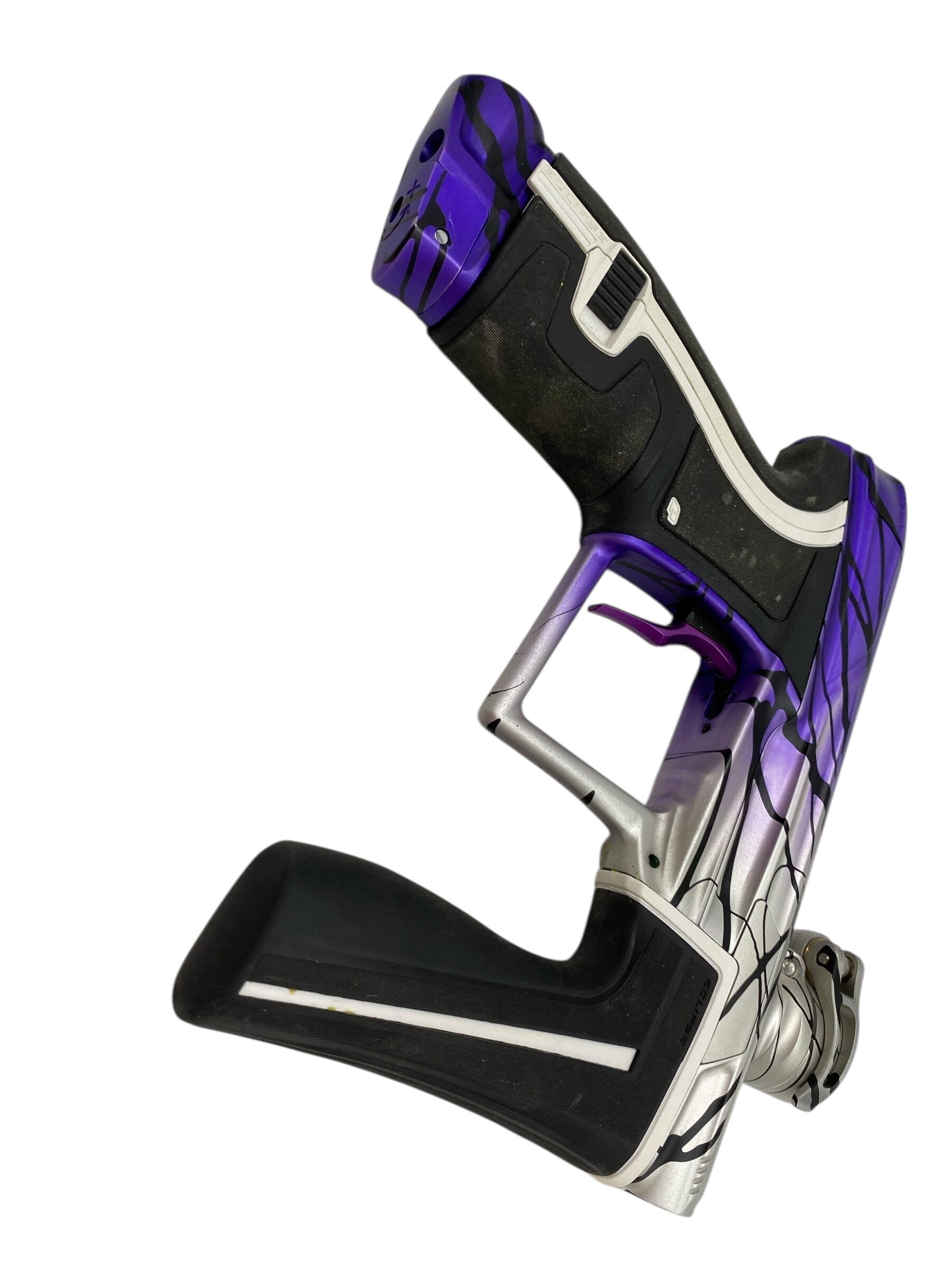 Used Planet Eclipse Geo 4 Paintball Gun Clear Purple Fade/Black Splash Paintball Gun from CPXBrosPaintball Buy/Sell/Trade Paintball Markers, New Paintball Guns, Paintball Hoppers, Paintball Masks, and Hormesis Headbands