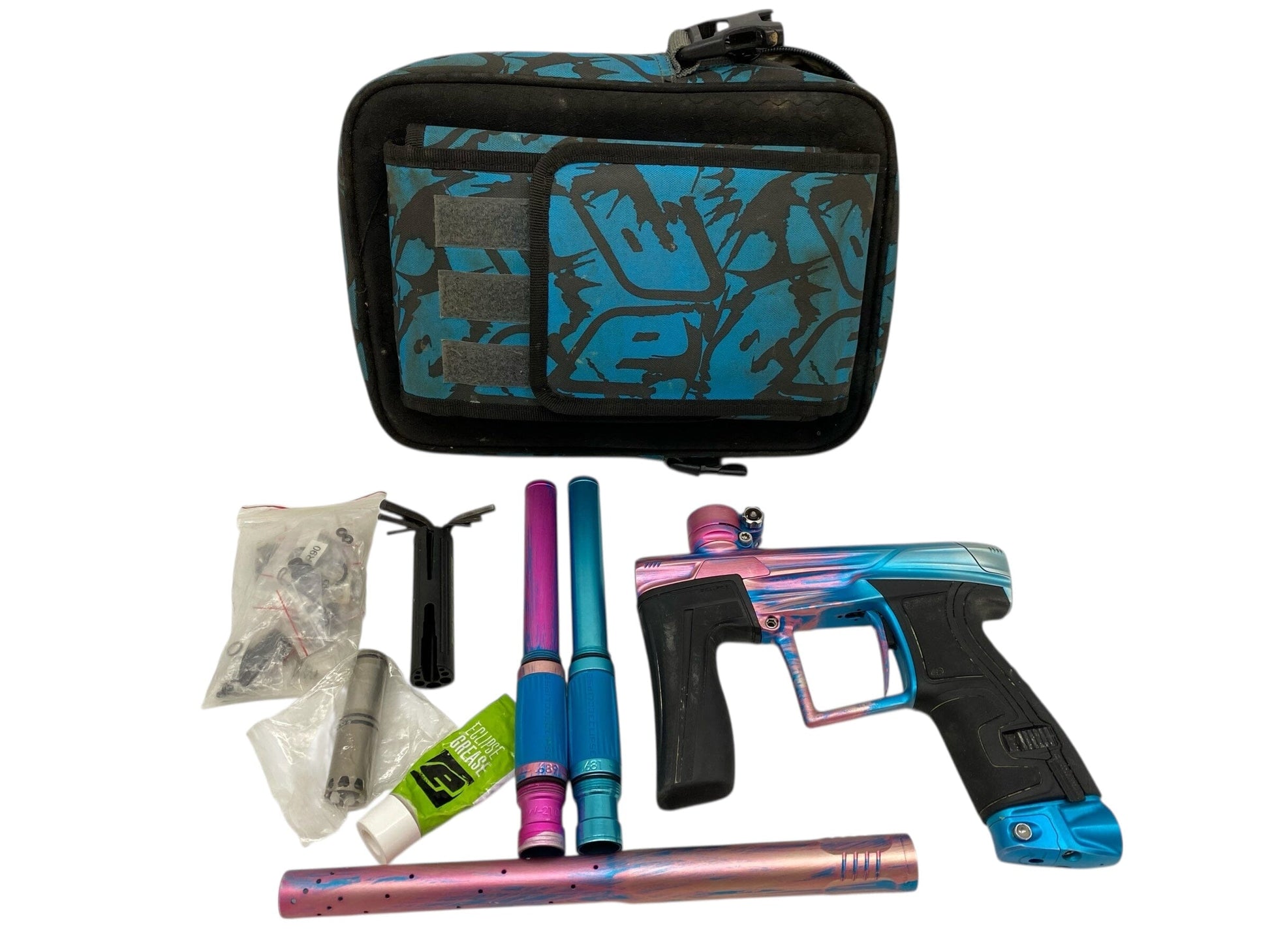 Used Planet Eclipse Geo 4 Paintball Gun Cotton Candy Paintball Gun from CPXBrosPaintball Buy/Sell/Trade Paintball Markers, New Paintball Guns, Paintball Hoppers, Paintball Masks, and Hormesis Headbands