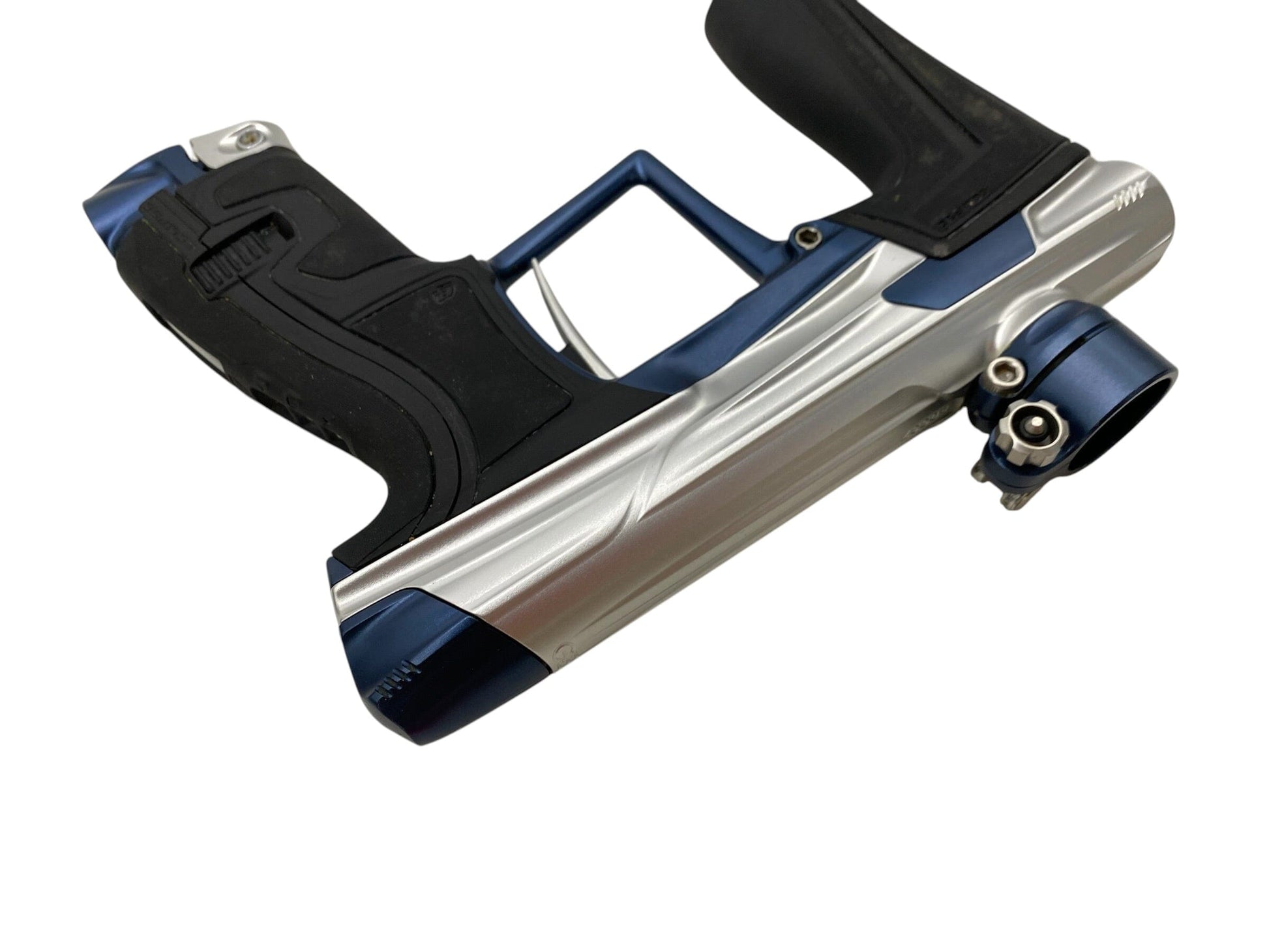 Used Planet Eclipse Geo 4 Silver/Blue Paintball Gun Paintball Gun from CPXBrosPaintball Buy/Sell/Trade Paintball Markers, New Paintball Guns, Paintball Hoppers, Paintball Masks, and Hormesis Headbands