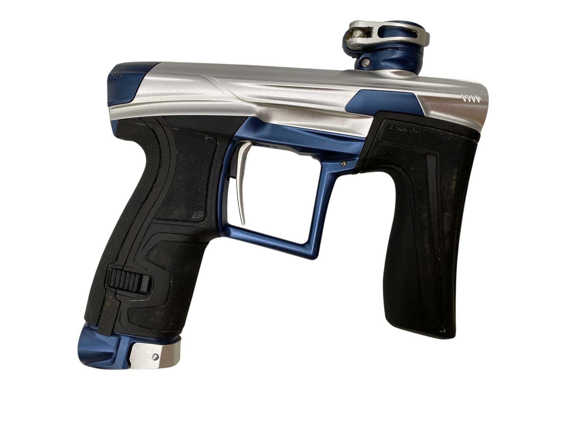 Used Planet Eclipse Geo 4 Silver/Blue Paintball Gun Paintball Gun from CPXBrosPaintball Buy/Sell/Trade Paintball Markers, New Paintball Guns, Paintball Hoppers, Paintball Masks, and Hormesis Headbands