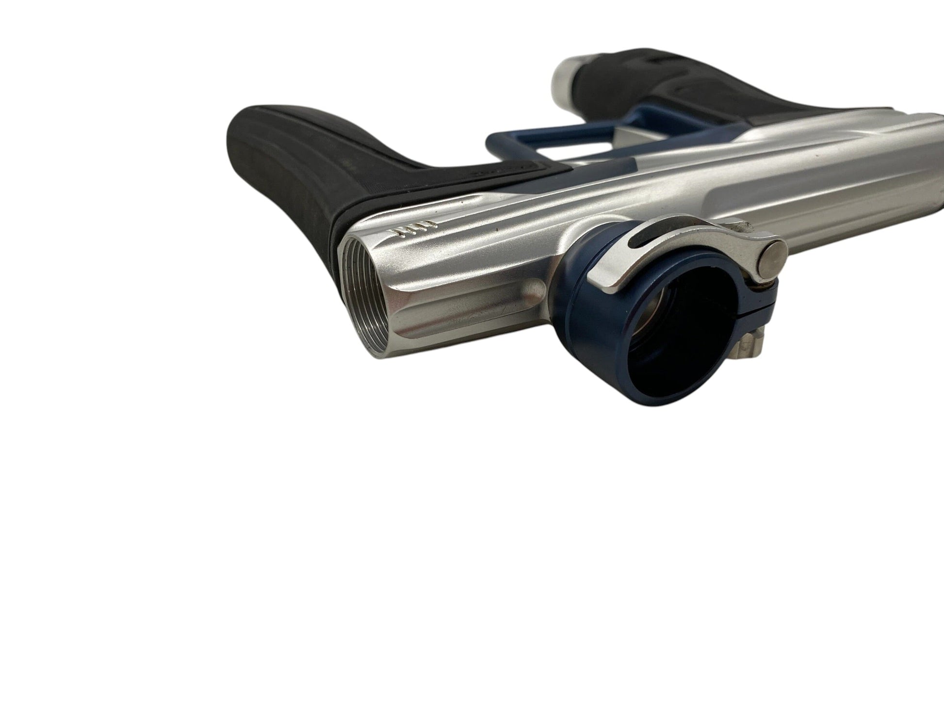 Used Planet Eclipse Geo 4 Silver/Blue Paintball Gun Paintball Gun from CPXBrosPaintball Buy/Sell/Trade Paintball Markers, New Paintball Guns, Paintball Hoppers, Paintball Masks, and Hormesis Headbands