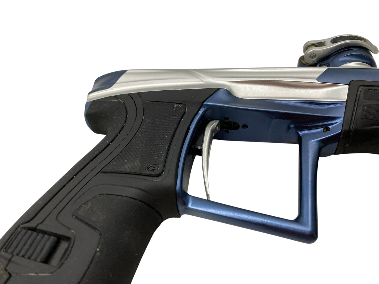 Used Planet Eclipse Geo 4 Silver/Blue Paintball Gun Paintball Gun from CPXBrosPaintball Buy/Sell/Trade Paintball Markers, New Paintball Guns, Paintball Hoppers, Paintball Masks, and Hormesis Headbands