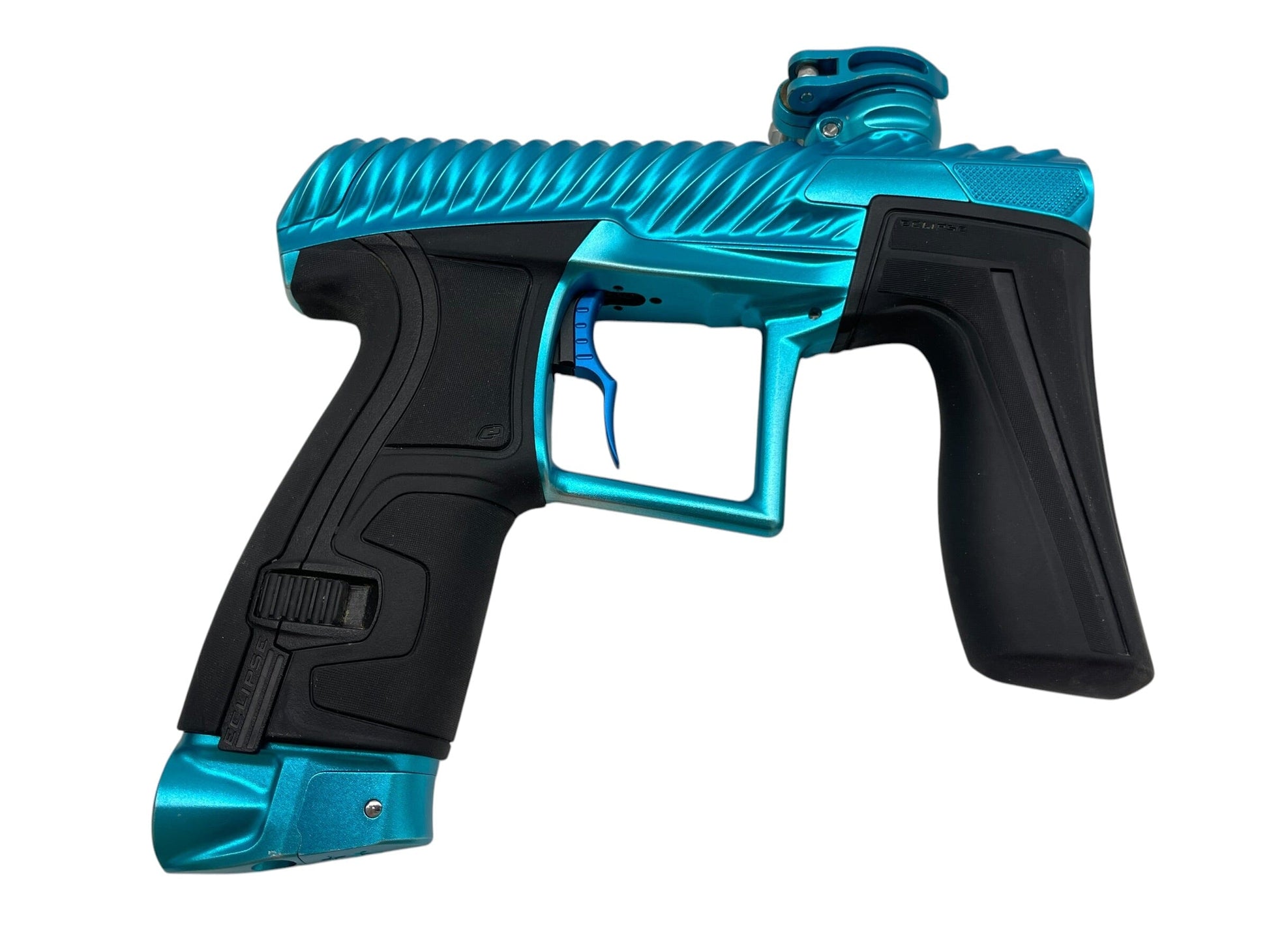 Used Planet Eclipse Geo 4 Teal Twister Paintball Gun Paintball Gun from CPXBrosPaintball Buy/Sell/Trade Paintball Markers, New Paintball Guns, Paintball Hoppers, Paintball Masks, and Hormesis Headbands