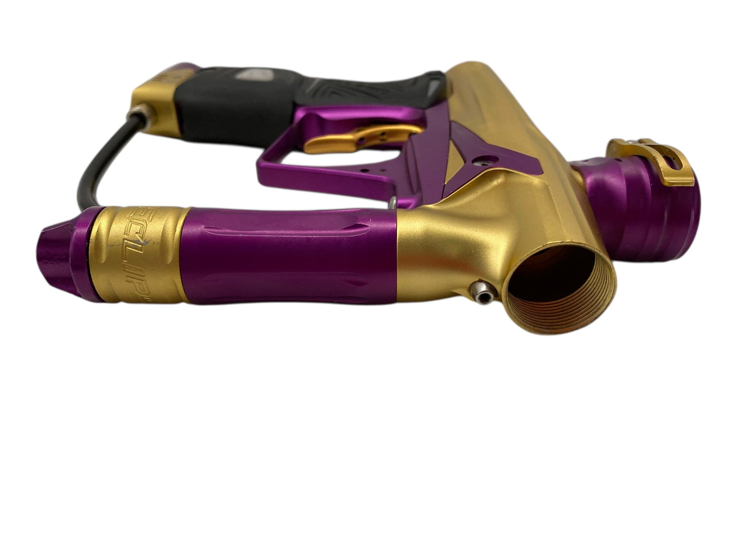 Used Planet Eclipse Geo Paintball Gun Gold/Purple Paintball Gun from CPXBrosPaintball Buy/Sell/Trade Paintball Markers, New Paintball Guns, Paintball Hoppers, Paintball Masks, and Hormesis Headbands