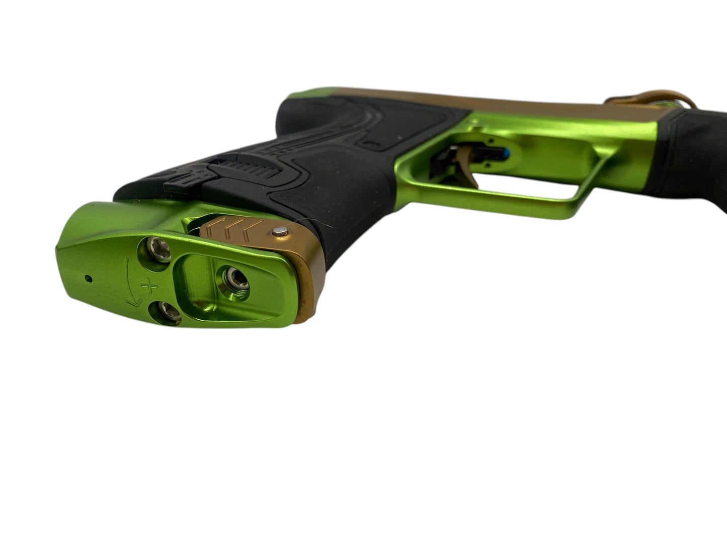 Used Planet Eclipse Geo R5 Bronze/Apple Green Paintball Gun Paintball Gun from CPXBrosPaintball Buy/Sell/Trade Paintball Markers, New Paintball Guns, Paintball Hoppers, Paintball Masks, and Hormesis Headbands