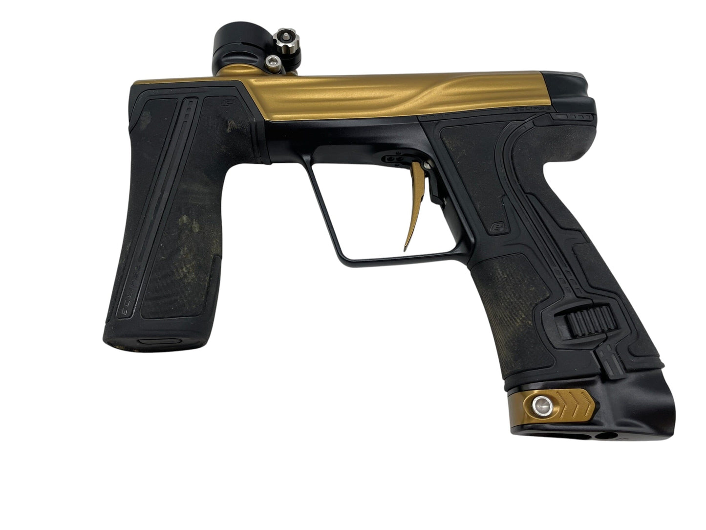 Used Planet Eclipse Geo R5 Gold/Black Paintball Gun Paintball Gun from CPXBrosPaintball Buy/Sell/Trade Paintball Markers, New Paintball Guns, Paintball Hoppers, Paintball Masks, and Hormesis Headbands