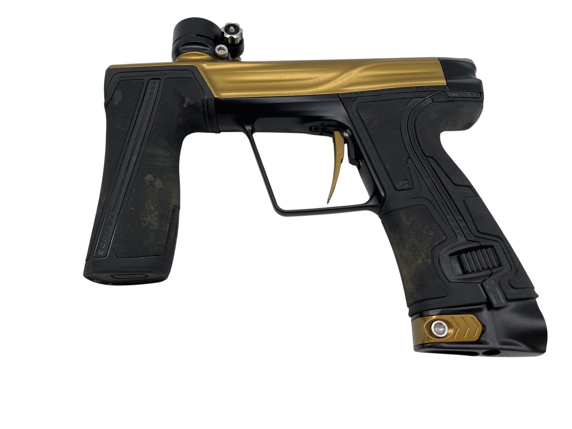 Used Planet Eclipse Geo R5 Gold/Black Paintball Gun Paintball Gun from CPXBrosPaintball Buy/Sell/Trade Paintball Markers, New Paintball Guns, Paintball Hoppers, Paintball Masks, and Hormesis Headbands