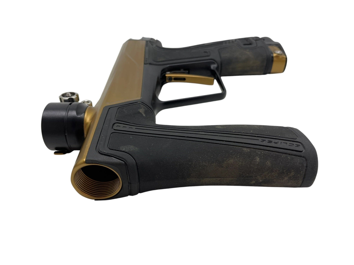 Used Planet Eclipse Geo R5 Gold/Black Paintball Gun Paintball Gun from CPXBrosPaintball Buy/Sell/Trade Paintball Markers, New Paintball Guns, Paintball Hoppers, Paintball Masks, and Hormesis Headbands