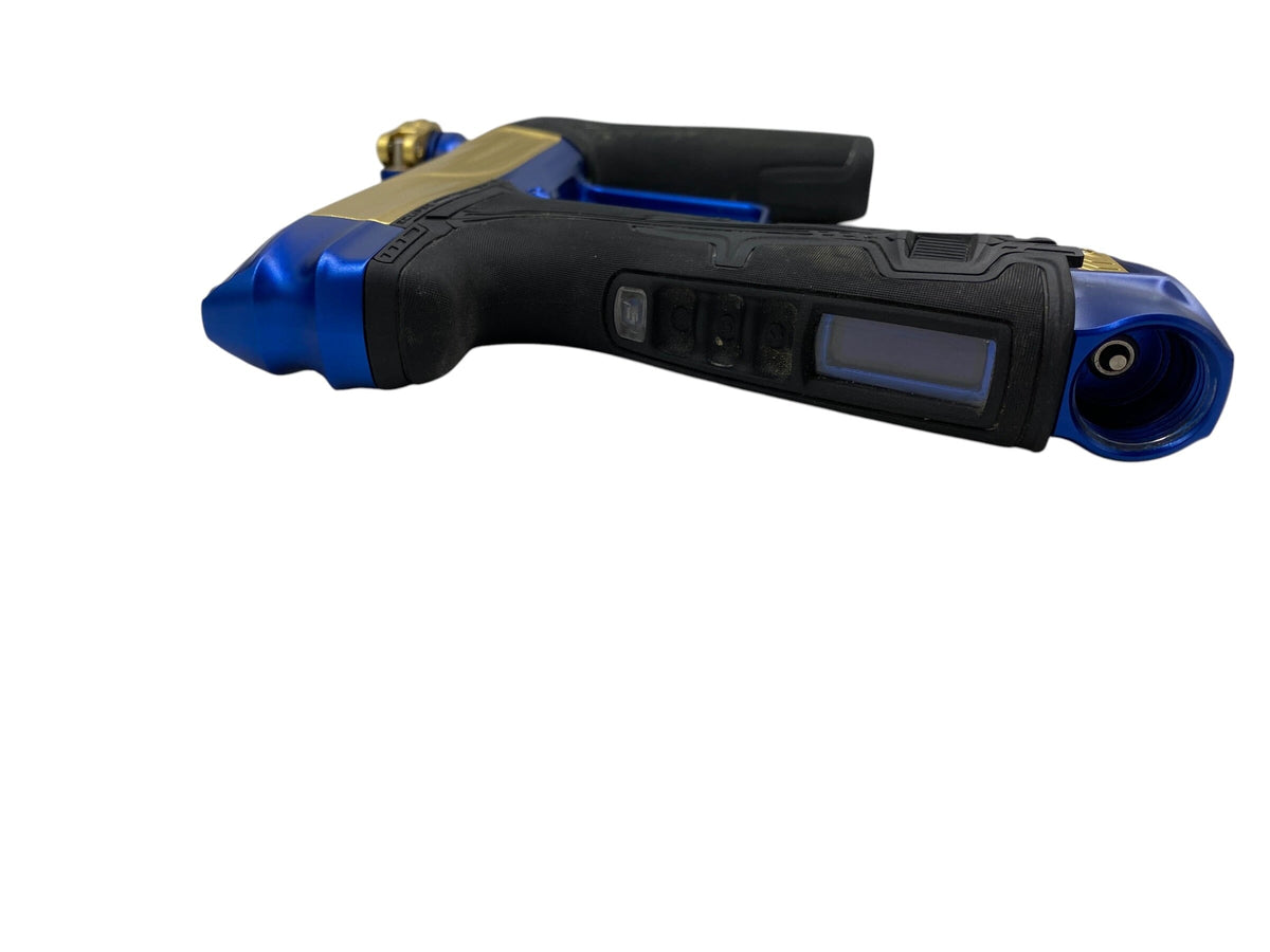 Used Planet Eclipse Geo R5 Gold/Blue Paintball Gun Paintball Gun from CPXBrosPaintball Buy/Sell/Trade Paintball Markers, New Paintball Guns, Paintball Hoppers, Paintball Masks, and Hormesis Headbands