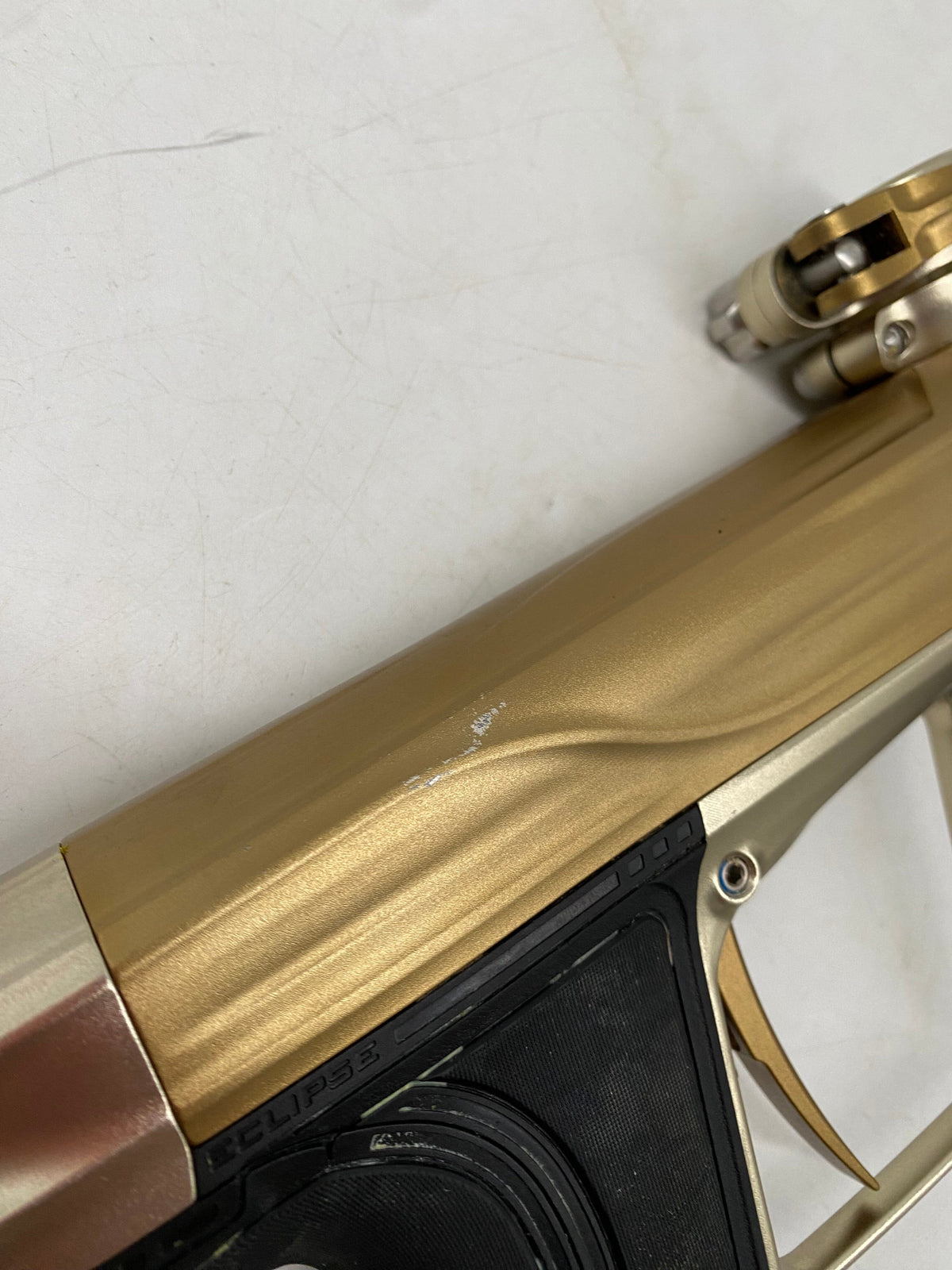 Used Planet Eclipse Geo R5 Gold/Bronze Paintball Gun Paintball Gun from CPXBrosPaintball Buy/Sell/Trade Paintball Markers, New Paintball Guns, Paintball Hoppers, Paintball Masks, and Hormesis Headbands
