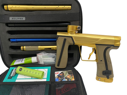 Used Planet Eclipse Geo R5 Gold/Gold Paintball Gun Paintball Gun from CPXBrosPaintball Buy/Sell/Trade Paintball Markers, New Paintball Guns, Paintball Hoppers, Paintball Masks, and Hormesis Headbands