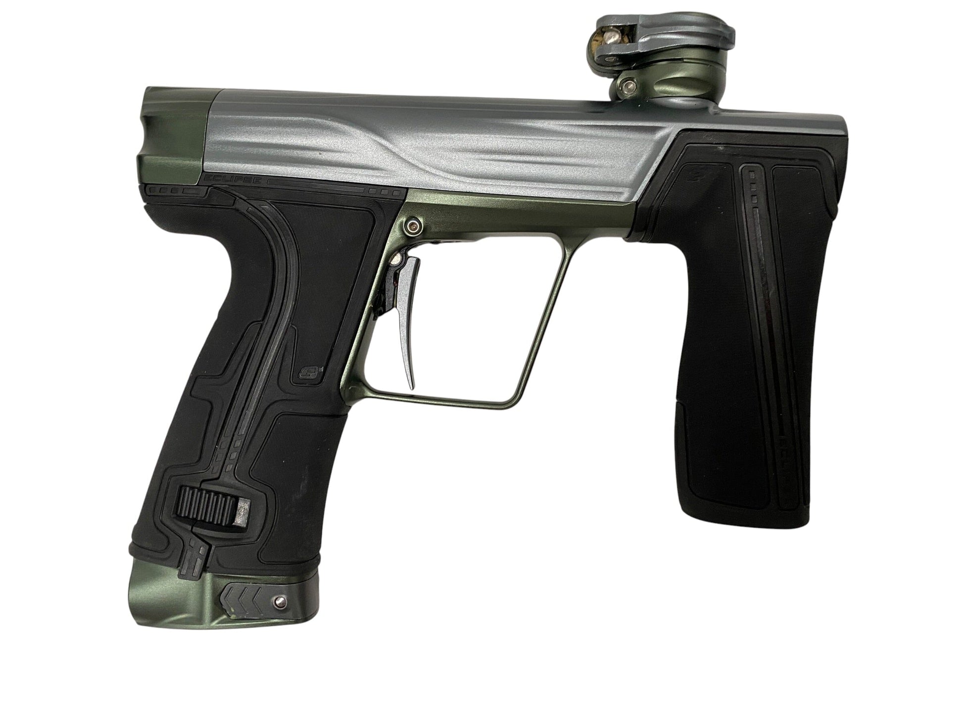 Used Planet Eclipse Geo R5 Grey/BRG Green Paintball Gun Paintball Gun from CPXBrosPaintball Buy/Sell/Trade Paintball Markers, New Paintball Guns, Paintball Hoppers, Paintball Masks, and Hormesis Headbands