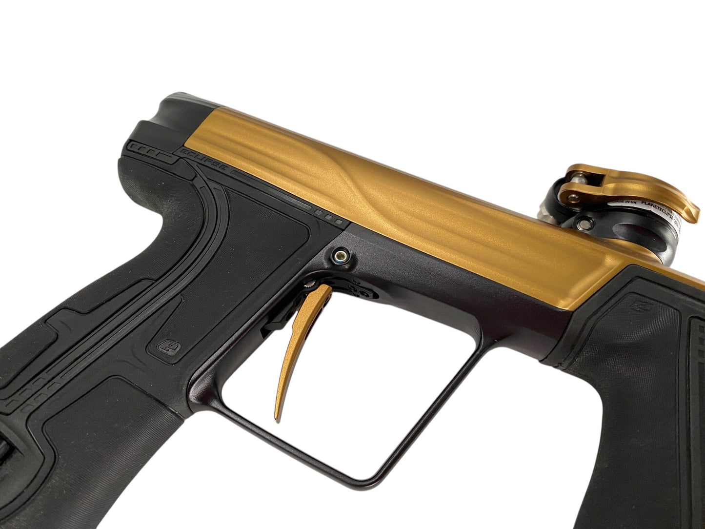 Used Planet Eclipse Geo R5 Paintball Gun Bronze/Black Paintball Gun from CPXBrosPaintball Buy/Sell/Trade Paintball Markers, New Paintball Guns, Paintball Hoppers, Paintball Masks, and Hormesis Headbands