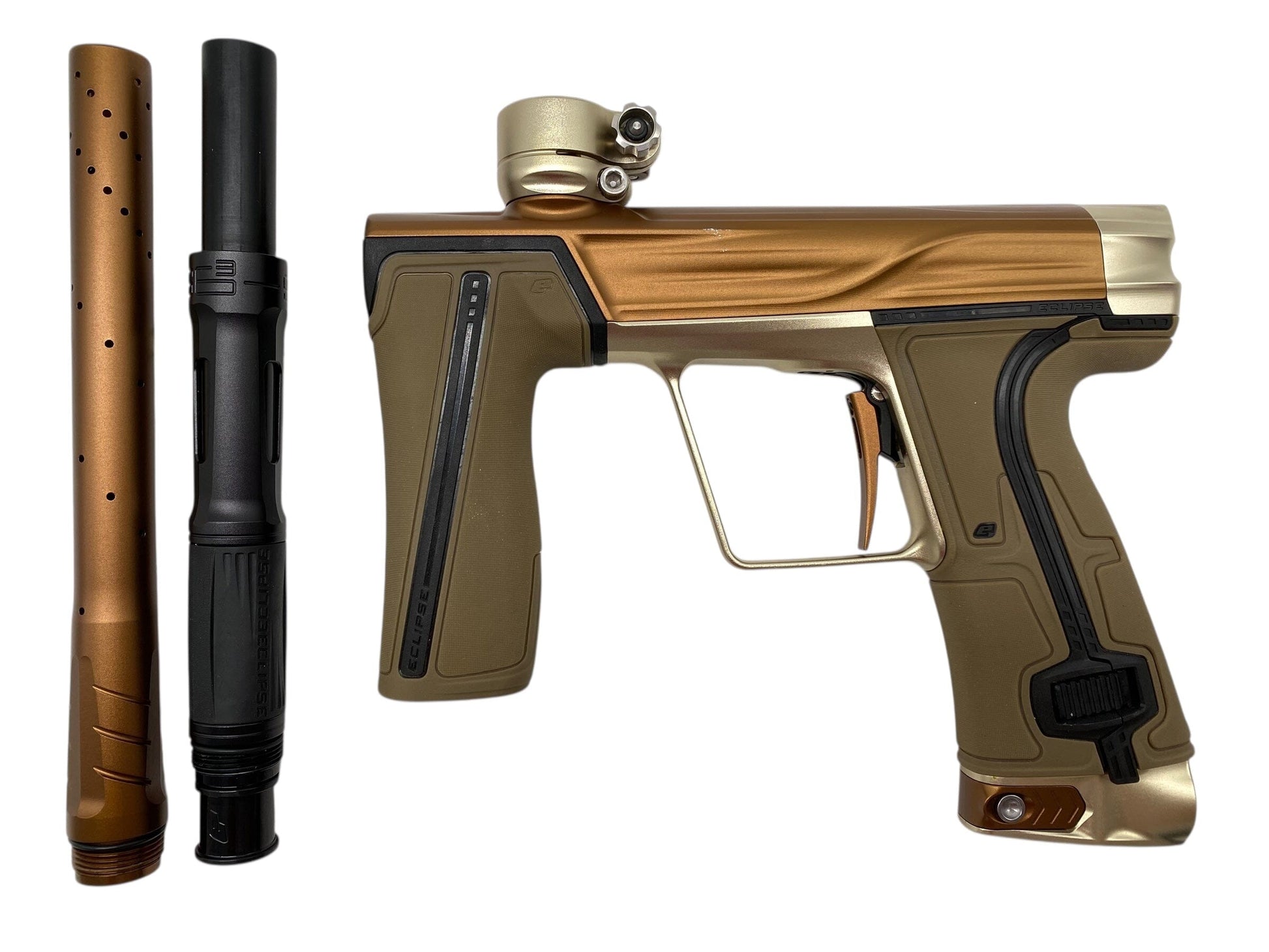 Used Planet Eclipse Geo R5 Paintball Gun Bronze/Black Paintball Gun from CPXBrosPaintball Buy/Sell/Trade Paintball Markers, New Paintball Guns, Paintball Hoppers, Paintball Masks, and Hormesis Headbands