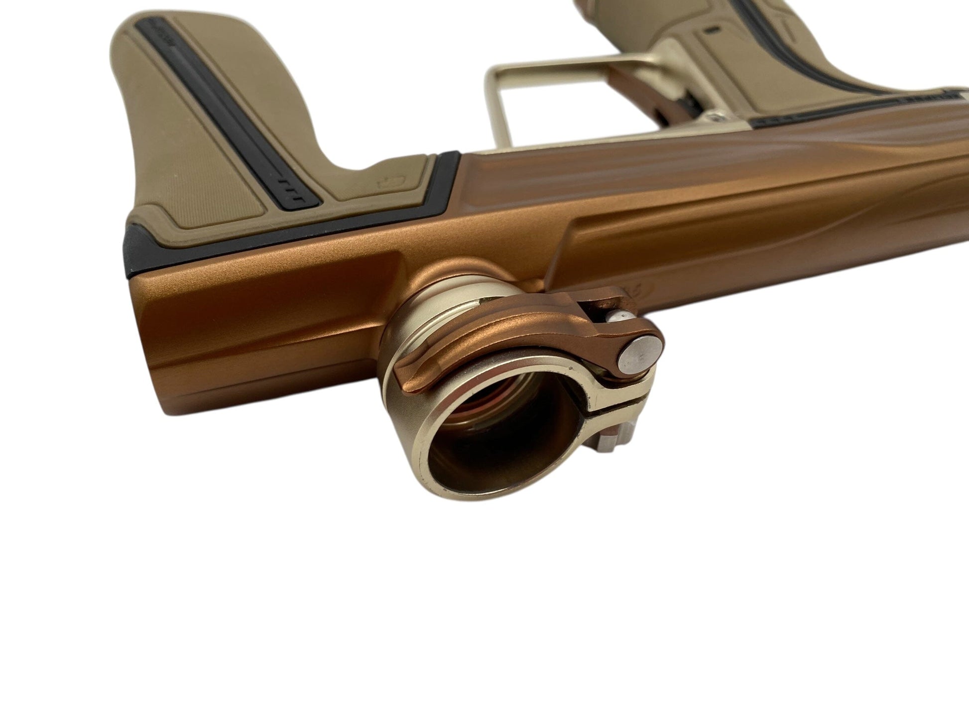 Used Planet Eclipse Geo R5 Paintball Gun Bronze/Black Paintball Gun from CPXBrosPaintball Buy/Sell/Trade Paintball Markers, New Paintball Guns, Paintball Hoppers, Paintball Masks, and Hormesis Headbands