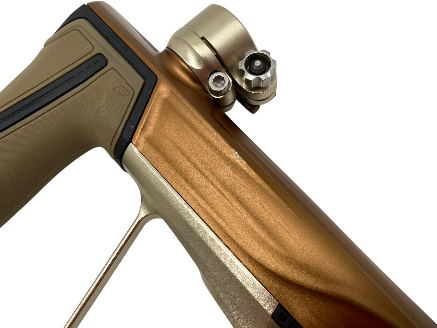 Used Planet Eclipse Geo R5 Paintball Gun Bronze/Black Paintball Gun from CPXBrosPaintball Buy/Sell/Trade Paintball Markers, New Paintball Guns, Paintball Hoppers, Paintball Masks, and Hormesis Headbands