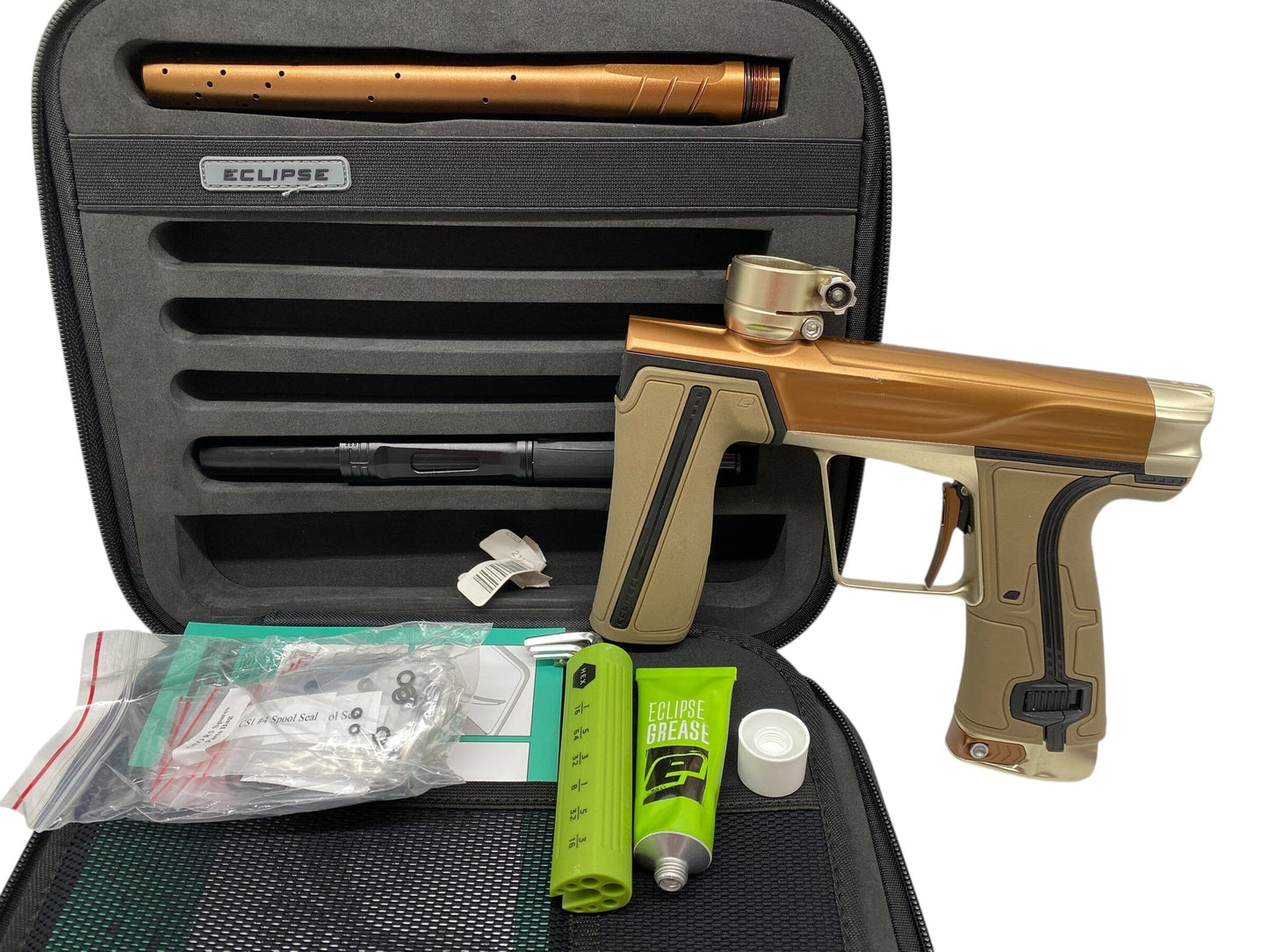 Used Planet Eclipse Geo R5 Paintball Gun Bronze/Black Paintball Gun from CPXBrosPaintball Buy/Sell/Trade Paintball Markers, New Paintball Guns, Paintball Hoppers, Paintball Masks, and Hormesis Headbands