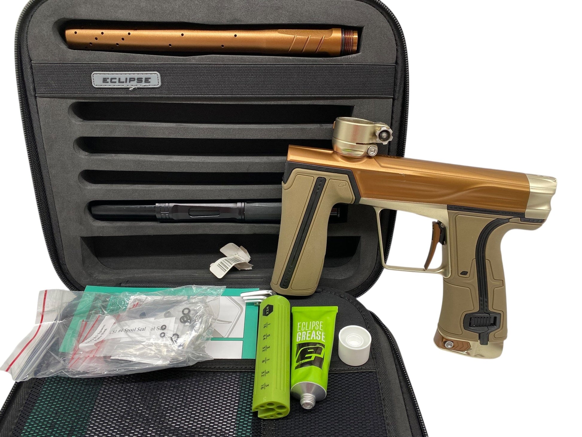 Used Planet Eclipse Geo R5 Paintball Gun Bronze/Black Paintball Gun from CPXBrosPaintball Buy/Sell/Trade Paintball Markers, New Paintball Guns, Paintball Hoppers, Paintball Masks, and Hormesis Headbands