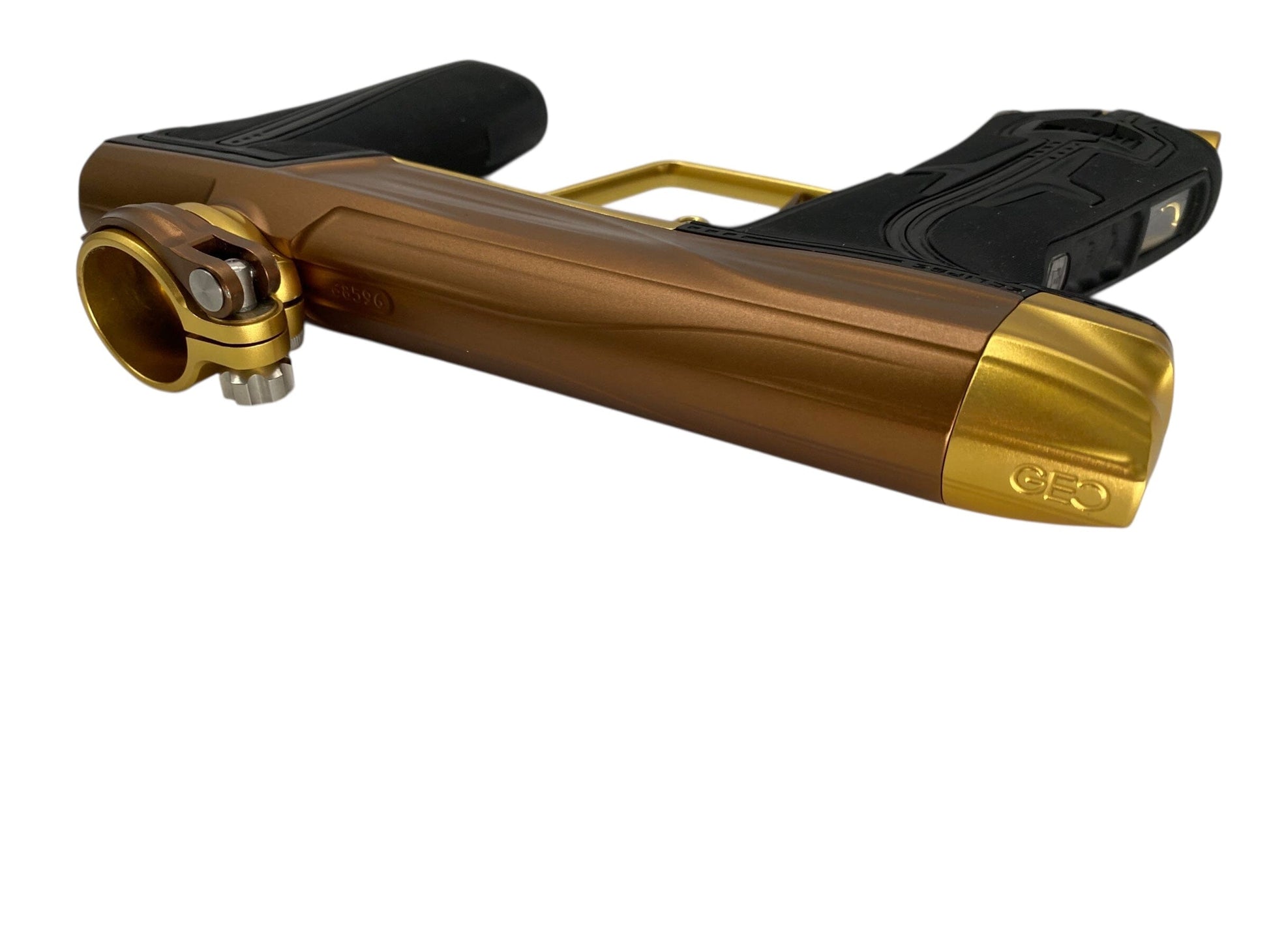 Used Planet Eclipse Geo R5 Paintball Gun Bronze/Gold Paintball Gun from CPXBrosPaintball Buy/Sell/Trade Paintball Markers, New Paintball Guns, Paintball Hoppers, Paintball Masks, and Hormesis Headbands