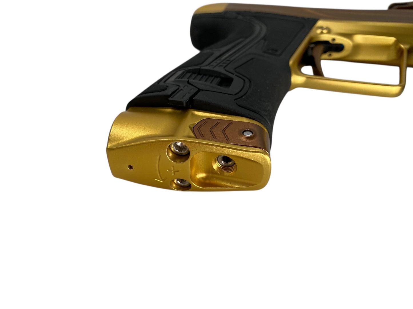 Used Planet Eclipse Geo R5 Paintball Gun Bronze/Gold Paintball Gun from CPXBrosPaintball Buy/Sell/Trade Paintball Markers, New Paintball Guns, Paintball Hoppers, Paintball Masks, and Hormesis Headbands