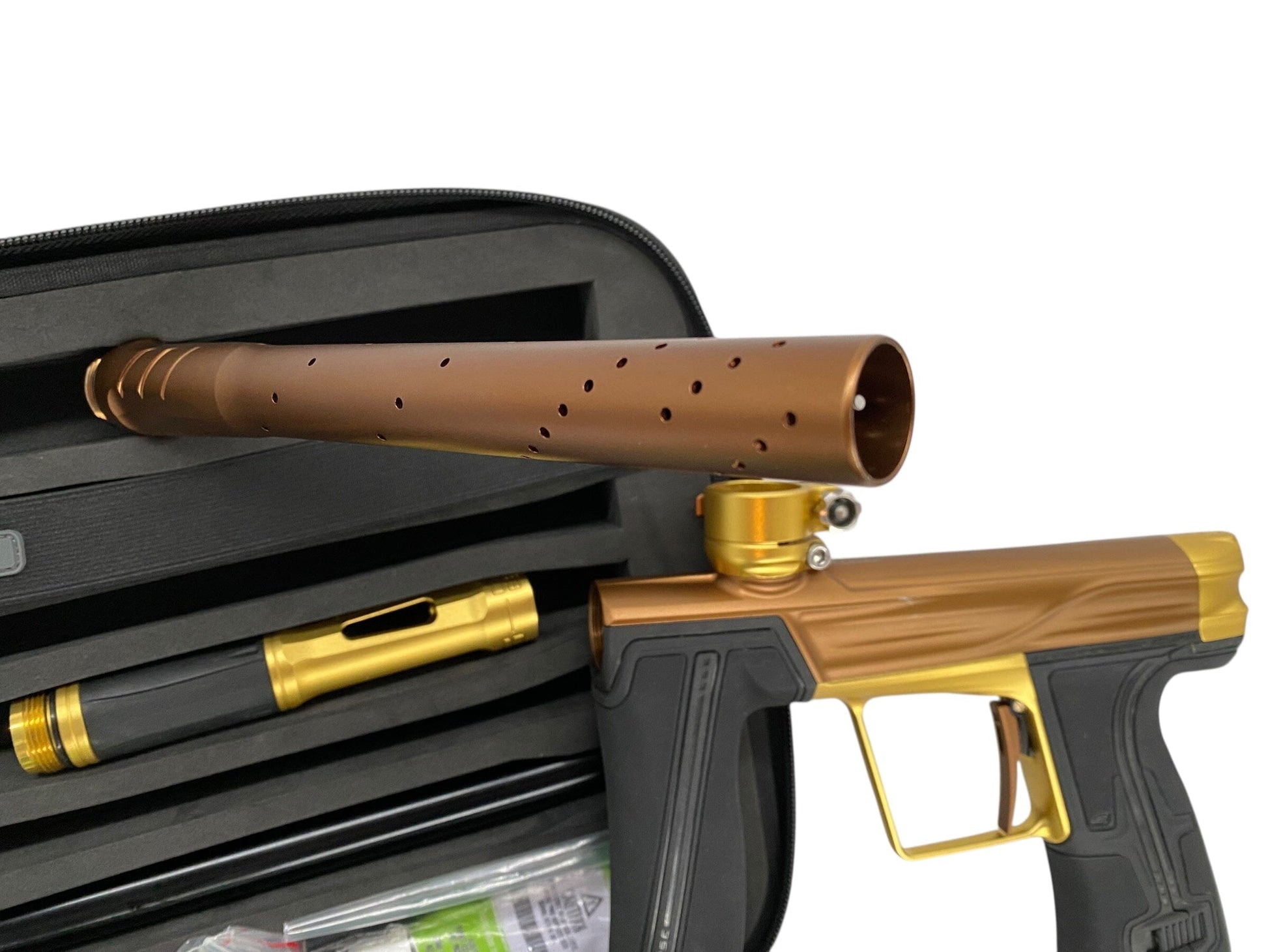 Used Planet Eclipse Geo R5 Paintball Gun Bronze/Gold Paintball Gun from CPXBrosPaintball Buy/Sell/Trade Paintball Markers, New Paintball Guns, Paintball Hoppers, Paintball Masks, and Hormesis Headbands