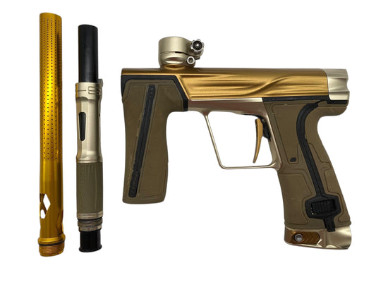 Used Planet Eclipse Geo R5 Paintball Gun Bronze/Sandstone Paintball Gun from CPXBrosPaintball Buy/Sell/Trade Paintball Markers, New Paintball Guns, Paintball Hoppers, Paintball Masks, and Hormesis Headbands