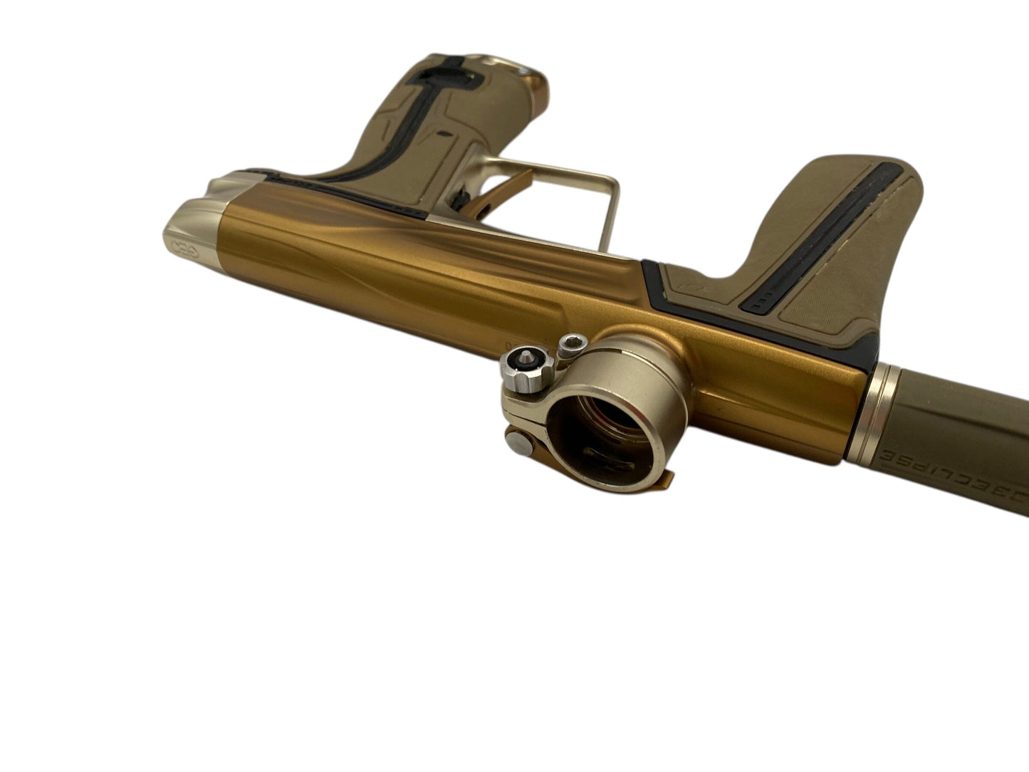 Used Planet Eclipse Geo R5 Paintball Gun Bronze/Sandstone Paintball Gun from CPXBrosPaintball Buy/Sell/Trade Paintball Markers, New Paintball Guns, Paintball Hoppers, Paintball Masks, and Hormesis Headbands