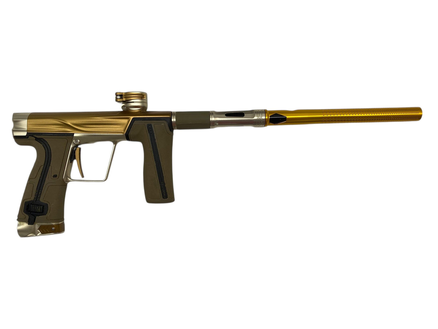 Used Planet Eclipse Geo R5 Paintball Gun Bronze/Sandstone Paintball Gun from CPXBrosPaintball Buy/Sell/Trade Paintball Markers, New Paintball Guns, Paintball Hoppers, Paintball Masks, and Hormesis Headbands