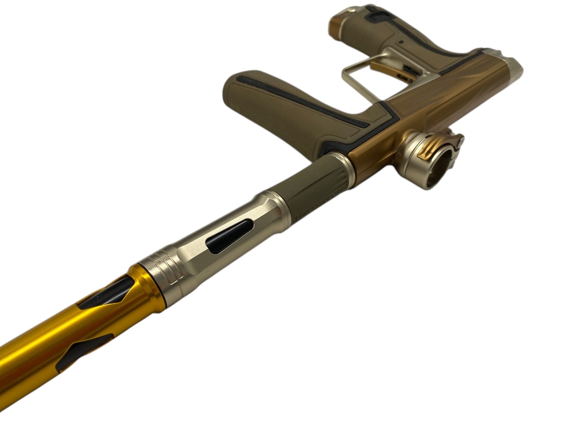 Used Planet Eclipse Geo R5 Paintball Gun Bronze/Sandstone Paintball Gun from CPXBrosPaintball Buy/Sell/Trade Paintball Markers, New Paintball Guns, Paintball Hoppers, Paintball Masks, and Hormesis Headbands