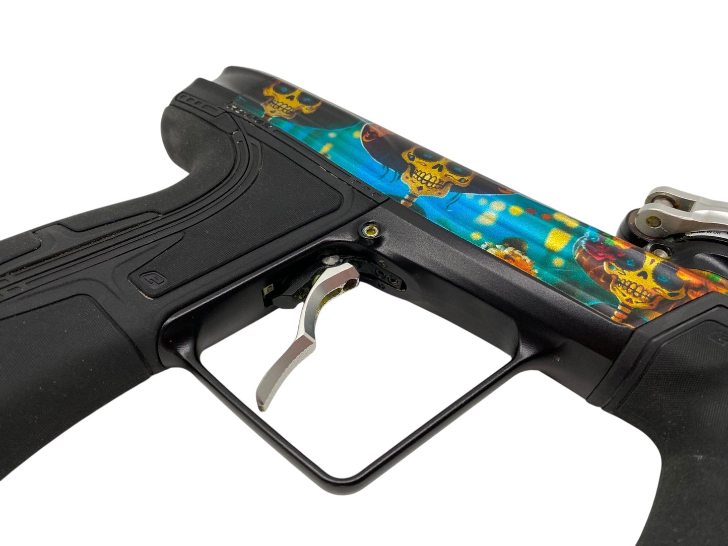 Used Planet Eclipse Geo R5 Paintball Gun Day of the Dead Paintball Gun from CPXBrosPaintball Buy/Sell/Trade Paintball Markers, New Paintball Guns, Paintball Hoppers, Paintball Masks, and Hormesis Headbands