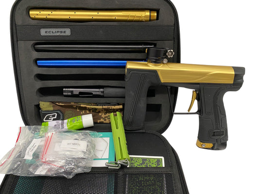 Used Planet Eclipse Geo R5 Paintball Gun Gold/Black Paintball Gun from CPXBrosPaintball Buy/Sell/Trade Paintball Markers, New Paintball Guns, Paintball Hoppers, Paintball Masks, and Hormesis Headbands
