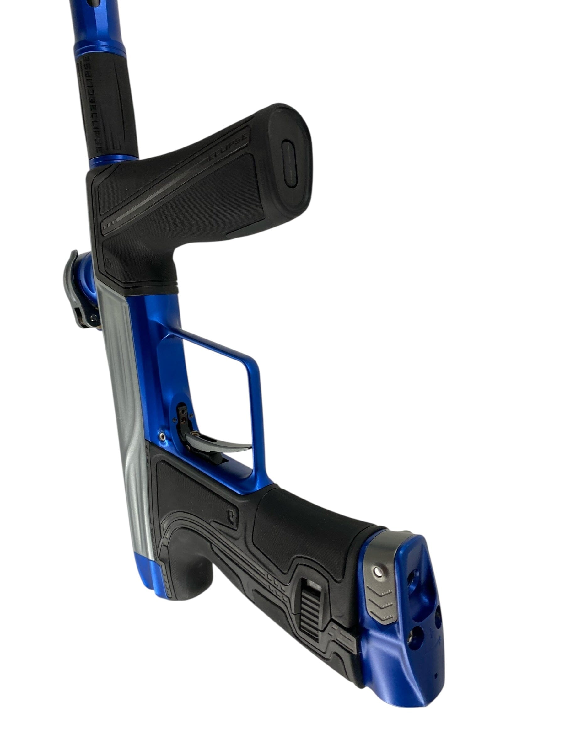 Used Planet Eclipse Geo R5 Paintball Gun Grey/Blue Paintball Gun from CPXBrosPaintball Buy/Sell/Trade Paintball Markers, New Paintball Guns, Paintball Hoppers, Paintball Masks, and Hormesis Headbands