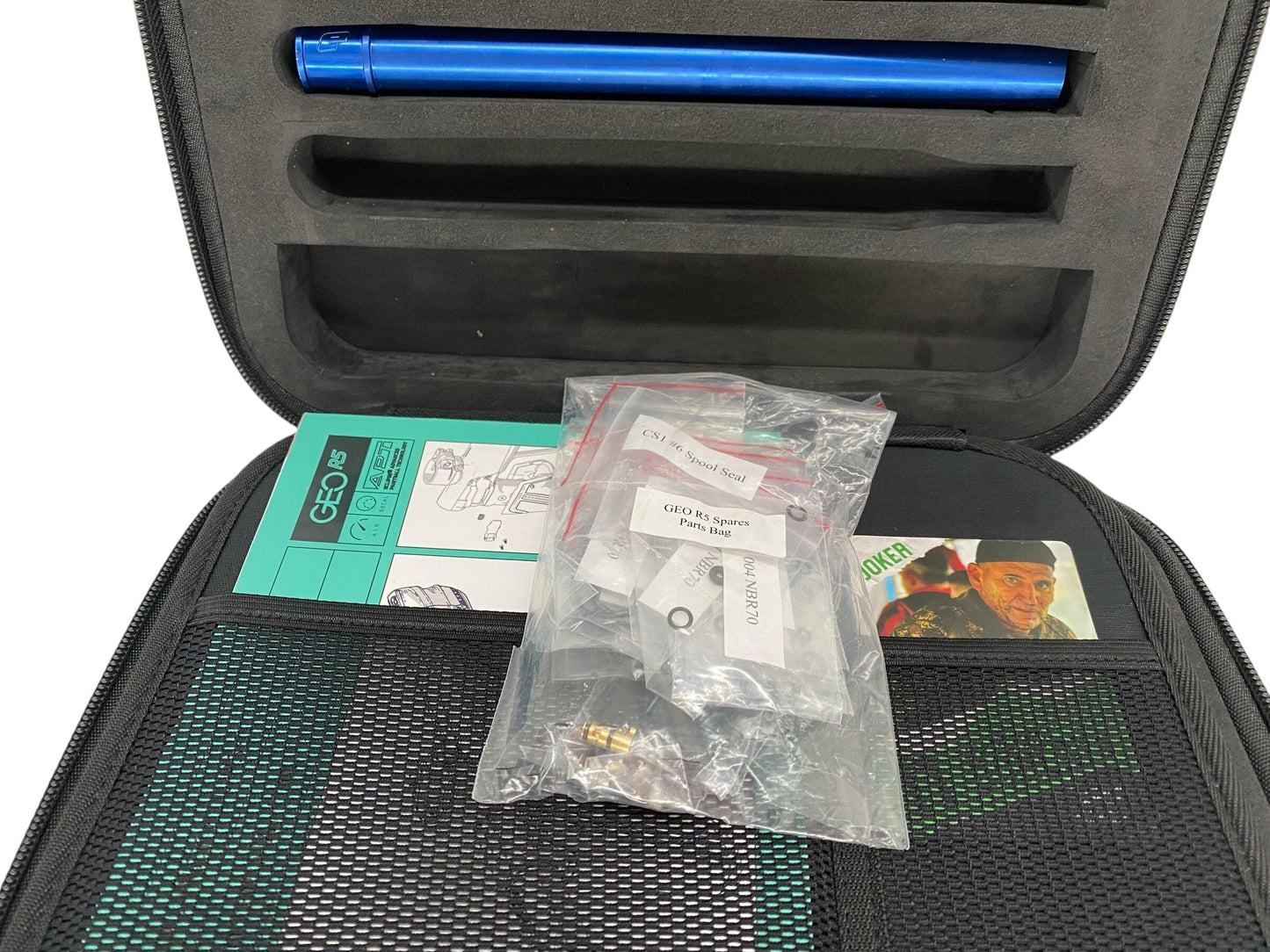 Used Planet Eclipse Geo R5 Paintball Gun Grey/Blue Paintball Gun from CPXBrosPaintball Buy/Sell/Trade Paintball Markers, New Paintball Guns, Paintball Hoppers, Paintball Masks, and Hormesis Headbands