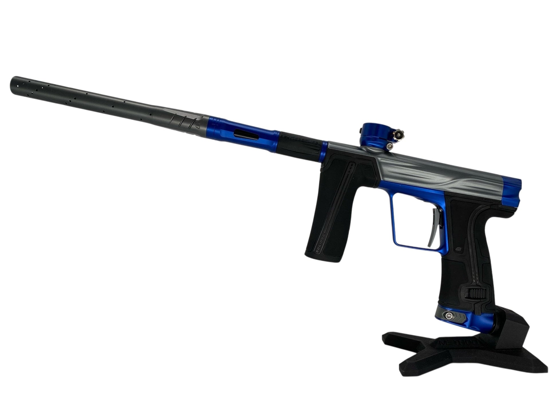 Used Planet Eclipse Geo R5 Paintball Gun Grey/Blue Paintball Gun from CPXBrosPaintball Buy/Sell/Trade Paintball Markers, New Paintball Guns, Paintball Hoppers, Paintball Masks, and Hormesis Headbands