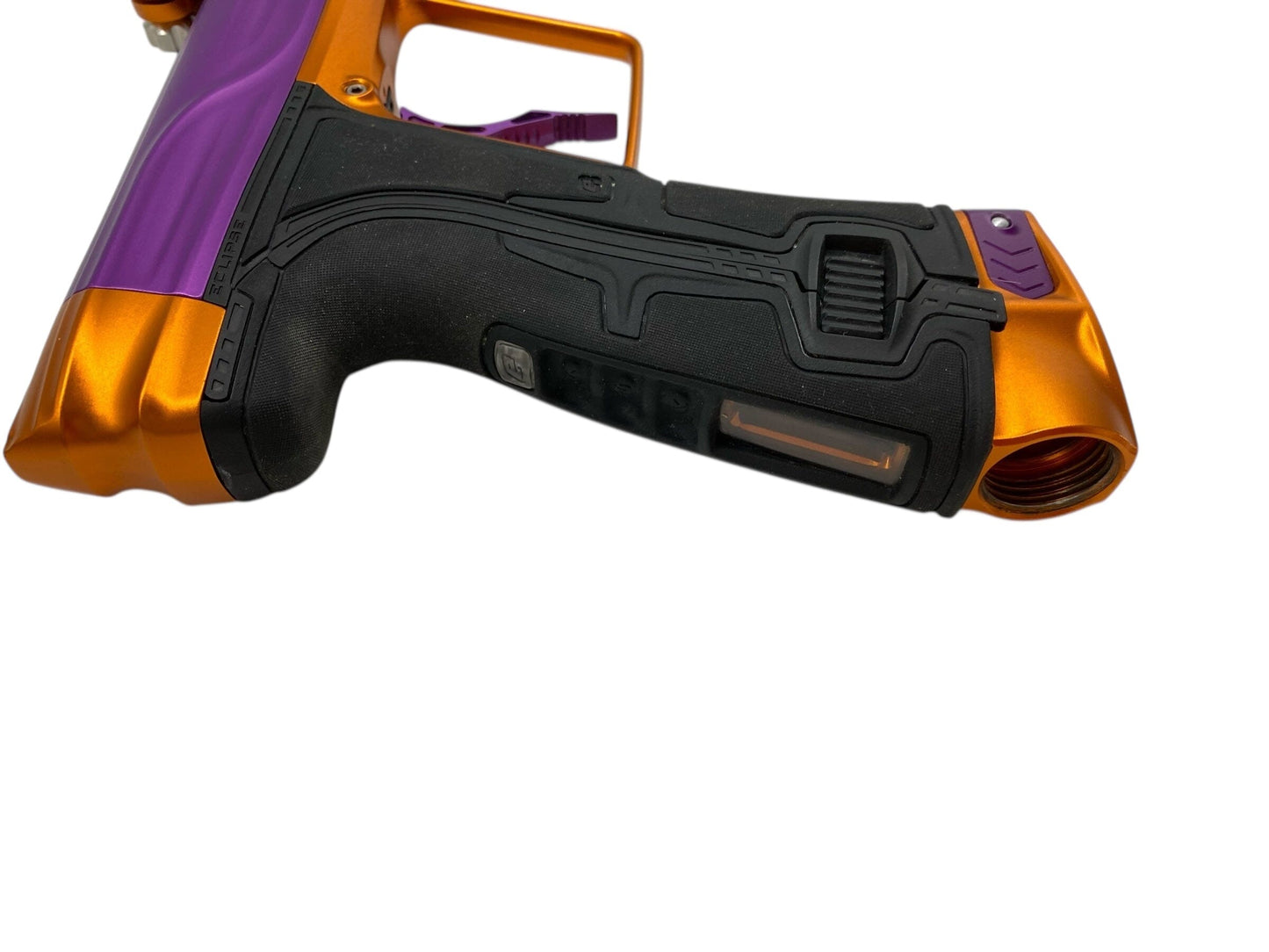 Used Planet Eclipse Geo R5 Paintball Gun Purple/Orange Paintball Gun from CPXBrosPaintball Buy/Sell/Trade Paintball Markers, New Paintball Guns, Paintball Hoppers, Paintball Masks, and Hormesis Headbands