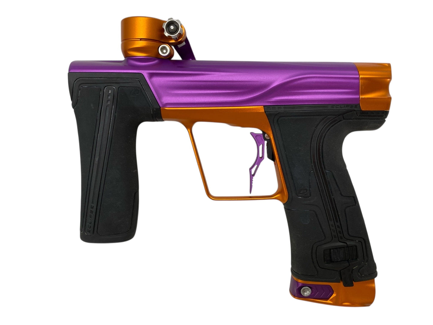 Used Planet Eclipse Geo R5 Paintball Gun Purple/Orange Paintball Gun from CPXBrosPaintball Buy/Sell/Trade Paintball Markers, New Paintball Guns, Paintball Hoppers, Paintball Masks, and Hormesis Headbands