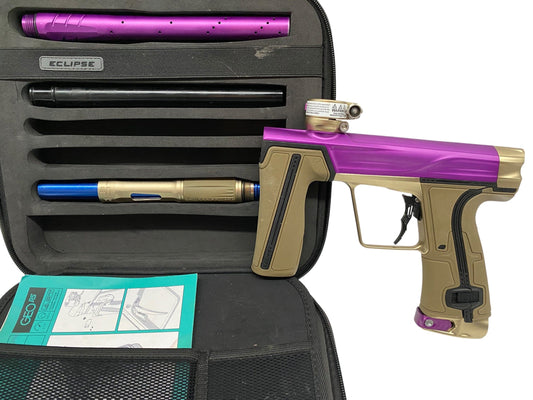 Used Planet Eclipse Geo R5 Paintball Gun : Purple/Sandstone Paintball Gun from CPXBrosPaintball Buy/Sell/Trade Paintball Markers, New Paintball Guns, Paintball Hoppers, Paintball Masks, and Hormesis Headbands
