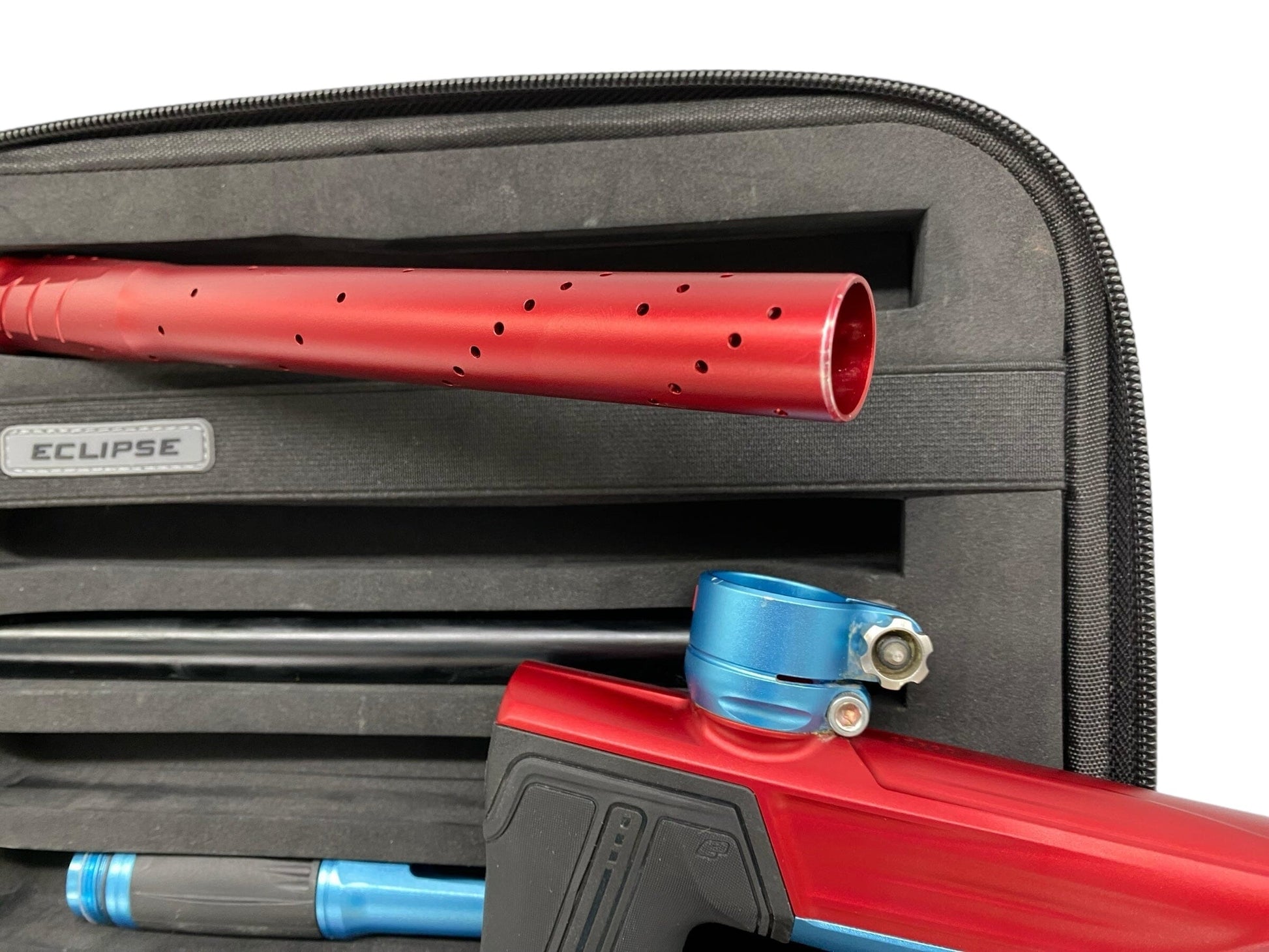 Used Planet Eclipse Geo R5 Paintball Gun Red/Teal Paintball Gun from CPXBrosPaintball Buy/Sell/Trade Paintball Markers, New Paintball Guns, Paintball Hoppers, Paintball Masks, and Hormesis Headbands