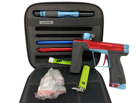 Used Planet Eclipse Geo R5 Paintball Gun Red/Teal Paintball Gun from CPXBrosPaintball Buy/Sell/Trade Paintball Markers, New Paintball Guns, Paintball Hoppers, Paintball Masks, and Hormesis Headbands