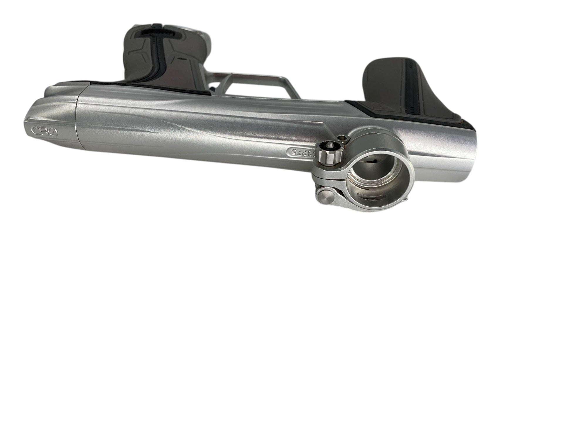 Used Planet Eclipse Geo R5 Paintball Gun Silver Paintball Gun from CPXBrosPaintball Buy/Sell/Trade Paintball Markers, New Paintball Guns, Paintball Hoppers, Paintball Masks, and Hormesis Headbands