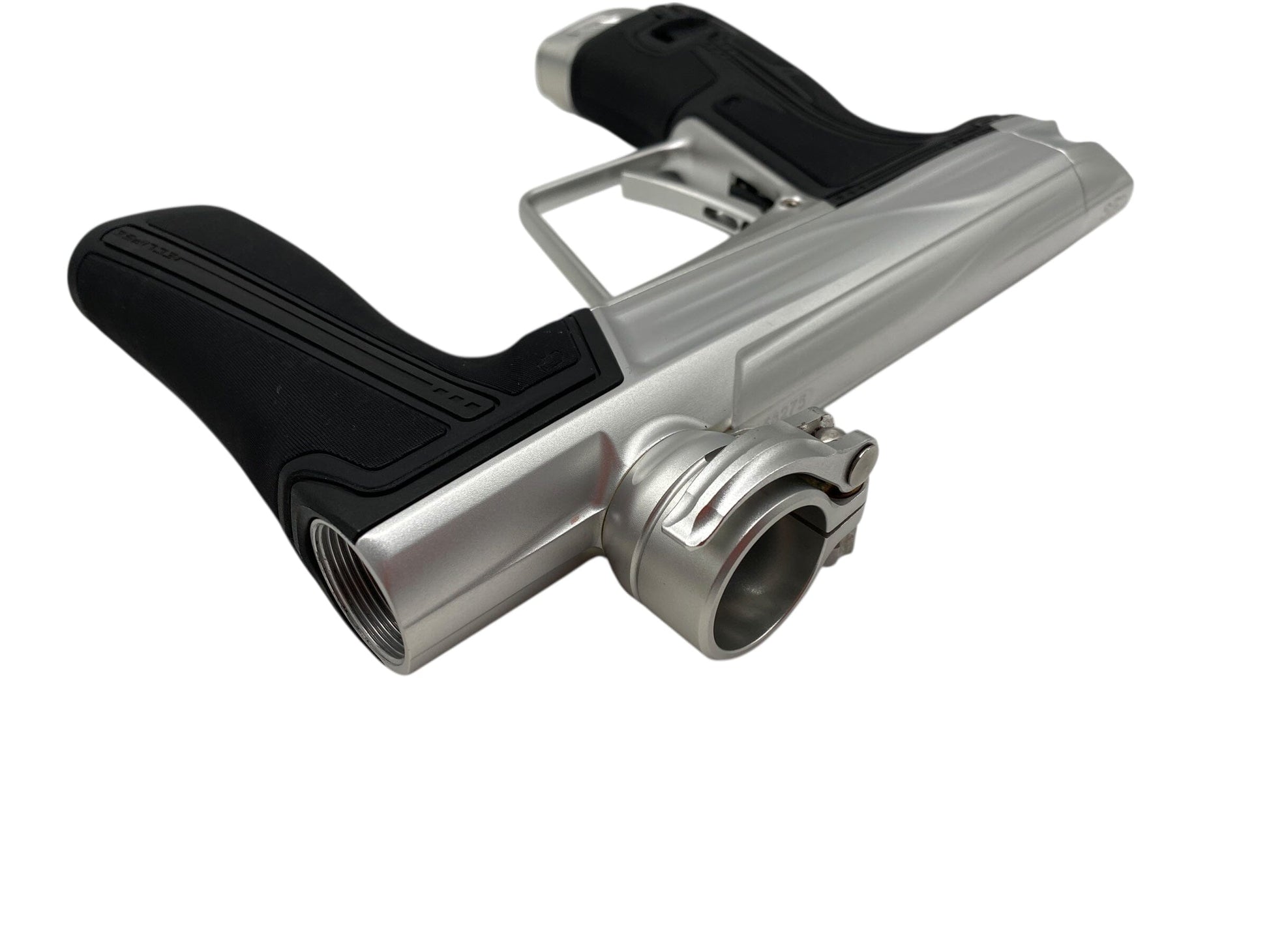 Used Planet Eclipse Geo R5 Paintball Gun Silver Paintball Gun from CPXBrosPaintball Buy/Sell/Trade Paintball Markers, New Paintball Guns, Paintball Hoppers, Paintball Masks, and Hormesis Headbands