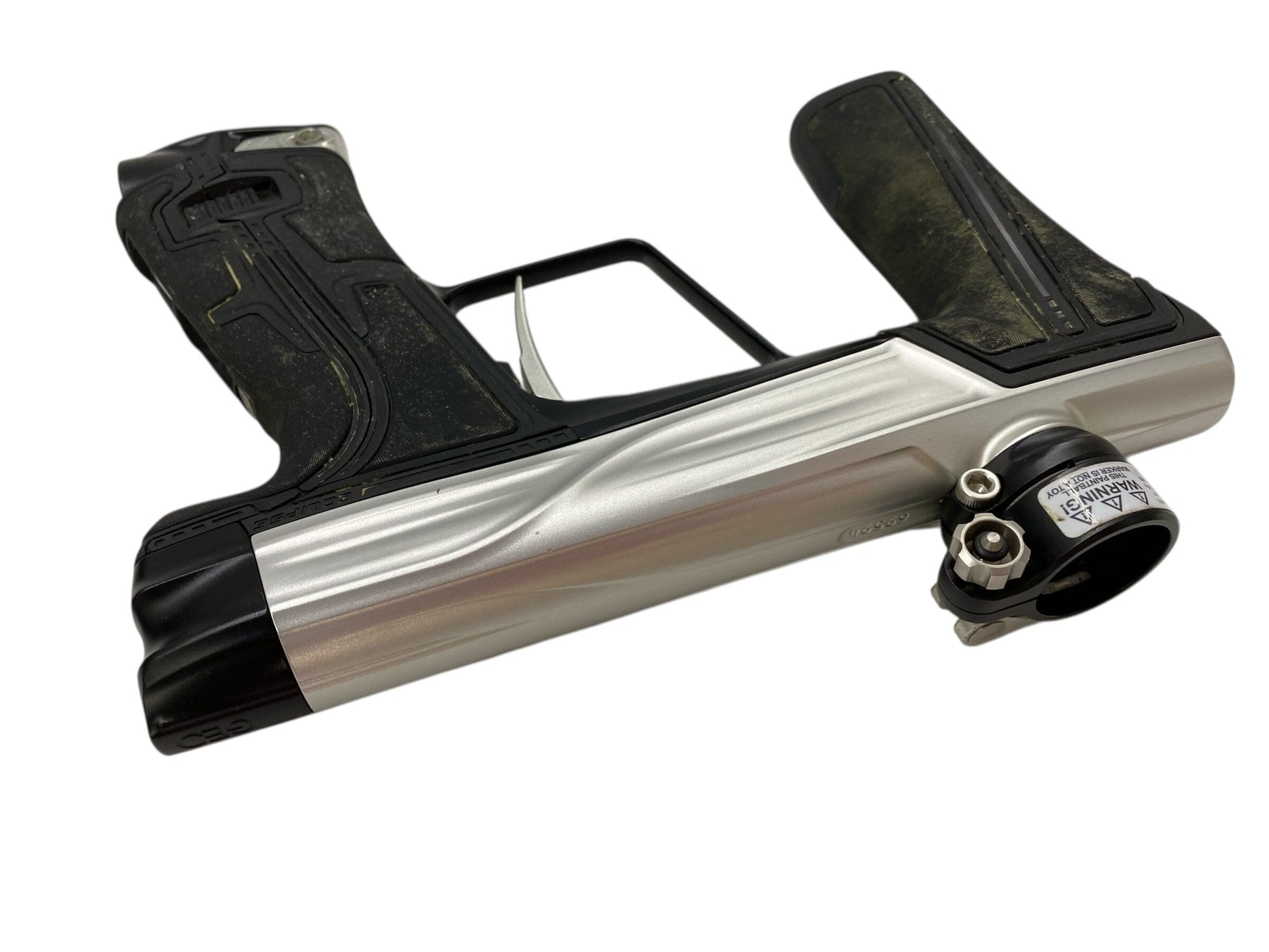 Used Planet Eclipse Geo R5 Paintball Gun Silver/Black Paintball Gun from CPXBrosPaintball Buy/Sell/Trade Paintball Markers, New Paintball Guns, Paintball Hoppers, Paintball Masks, and Hormesis Headbands