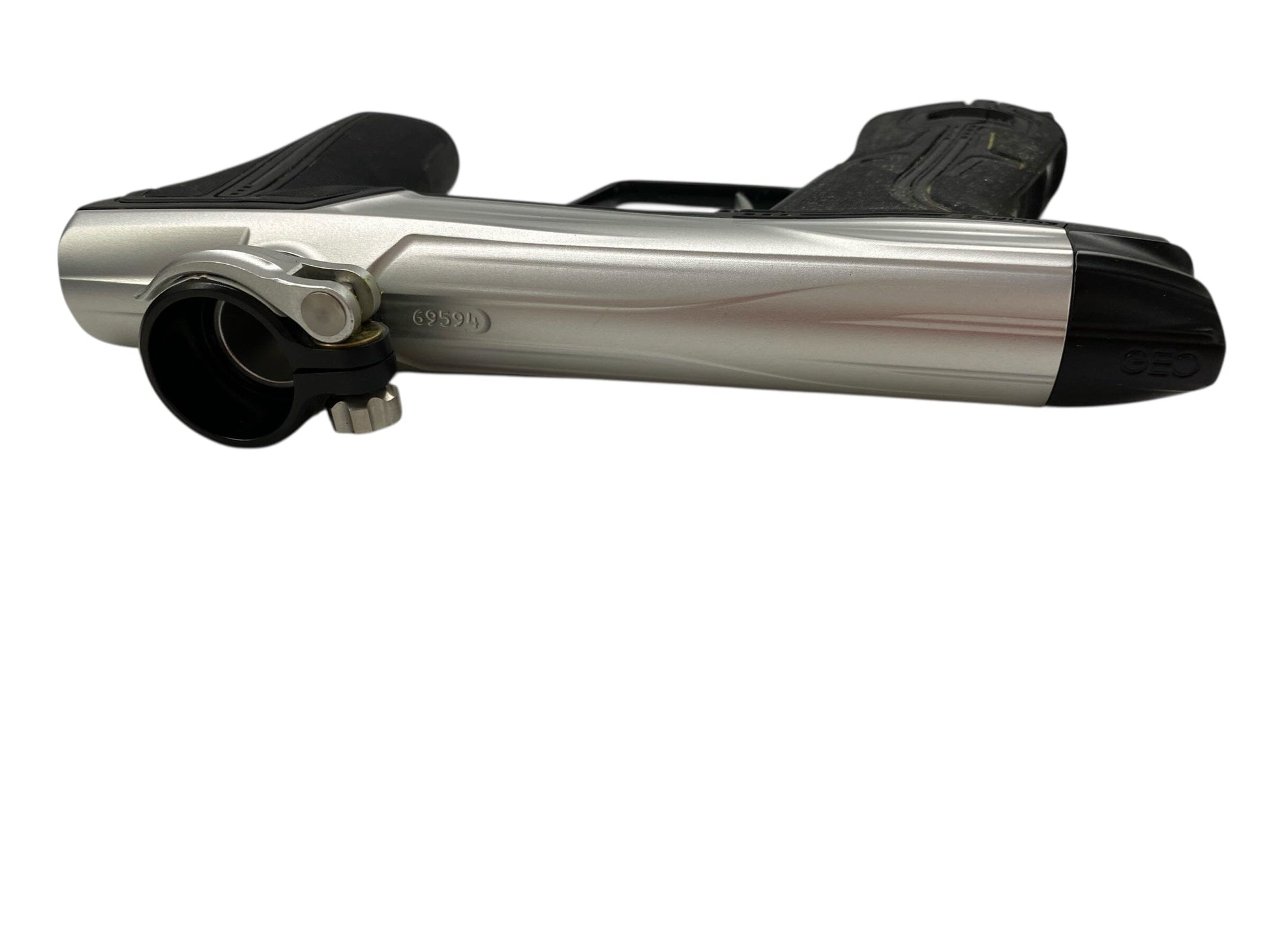 Used Planet Eclipse Geo R5 Paintball Gun Silver/Black Paintball Gun from CPXBrosPaintball Buy/Sell/Trade Paintball Markers, New Paintball Guns, Paintball Hoppers, Paintball Masks, and Hormesis Headbands