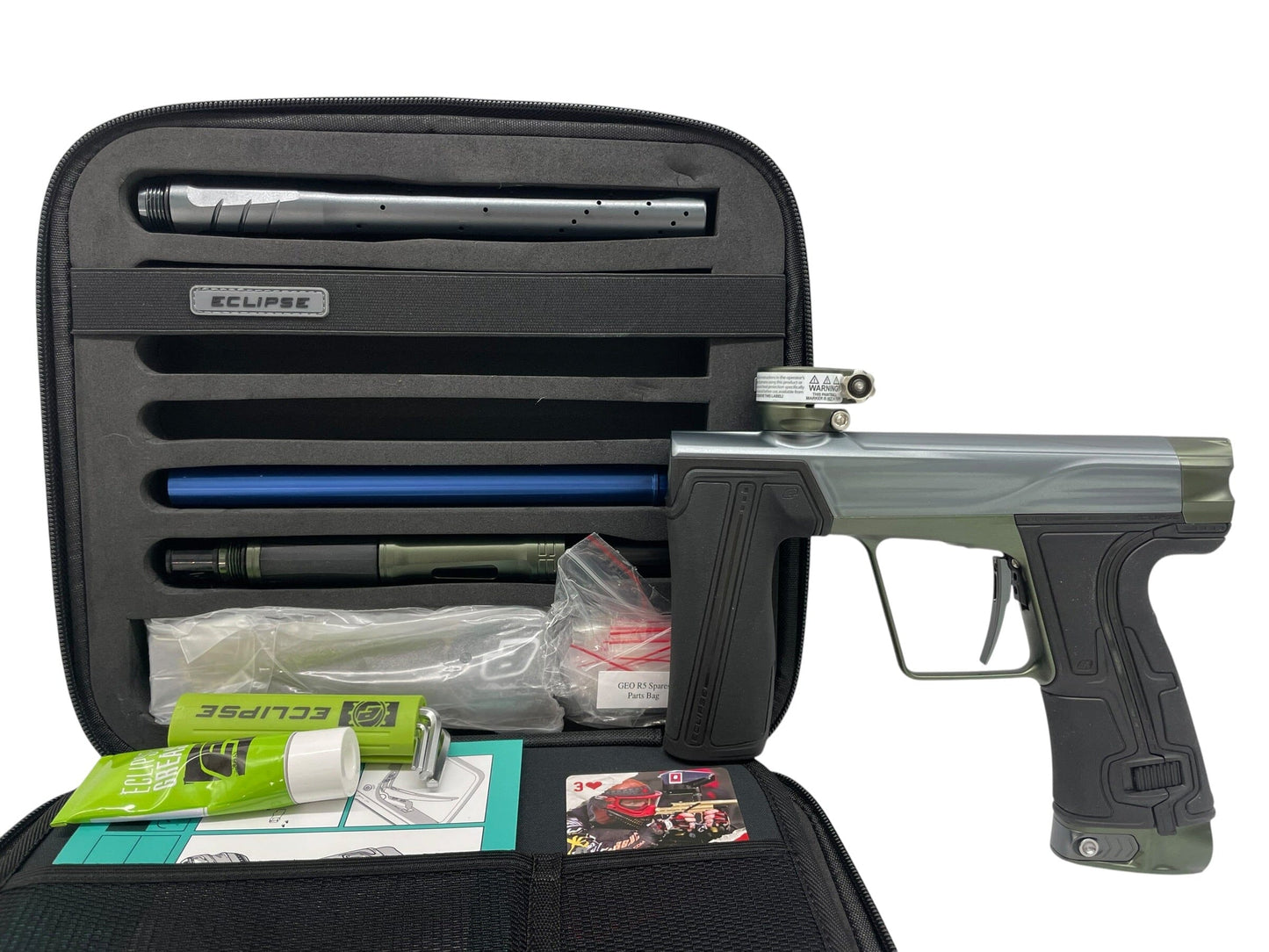 Used Planet Eclipse Geo R5 Pewter/BRG Paintball Gun Paintball Gun from CPXBrosPaintball Buy/Sell/Trade Paintball Markers, New Paintball Guns, Paintball Hoppers, Paintball Masks, and Hormesis Headbands