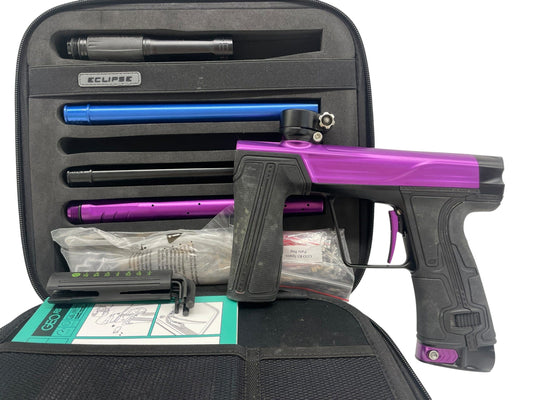 Used Planet Eclipse Geo R5 Purple/Black Paintball Gun Paintball Gun from CPXBrosPaintball Buy/Sell/Trade Paintball Markers, New Paintball Guns, Paintball Hoppers, Paintball Masks, and Hormesis Headbands