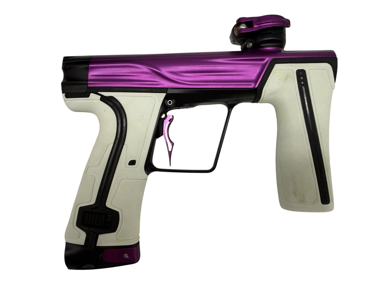 Used Planet Eclipse Geo R5 Purple/Black Paintball Gun Paintball Gun from CPXBrosPaintball Buy/Sell/Trade Paintball Markers, New Paintball Guns, Paintball Hoppers, Paintball Masks, and Hormesis Headbands